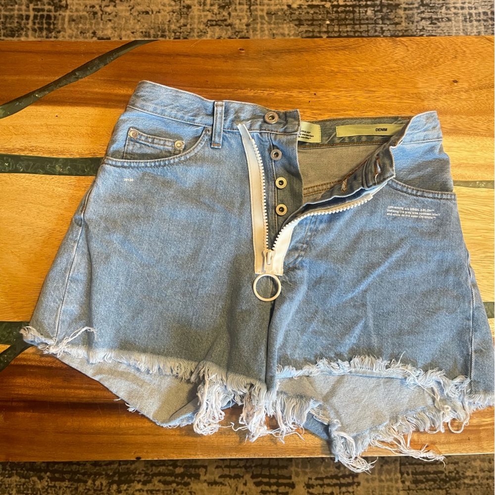 Women’s Off-White VIRGIL ABLOH Jean shorts - Picture 1 of 7